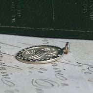 Silver Cancer Zodiac Pendant Crab Star Sign Charm Diamond Cut Birthday Horoscope Vintage - 3