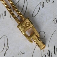 Swarovski Gold Tone Pave Crystal Station Bracelet Clear Stone Double Curb Chain - 4
