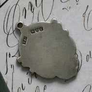 Antique Sterling Silver Fob Medal Chester Shield Pendant Watch Chain Albert - 2