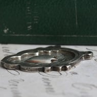 Antique Sterling Silver Fob Medal Chester Shield Pendant Watch Chain Albert - 4