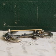 Vintage Sterling Silver MV Britannic Anchor Brooch Ocean Liner Souvenir Ship Pin - 4