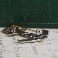 Vintage Sterling Silver MV Britannic Anchor Brooch Ocean Liner Souvenir Ship Pin - 5