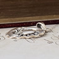 Sterling Silver Sun Moon Pendant Celestial Crescent Face Charm - 5