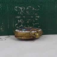 Antique Gilt Brass Champleve Enamel Locket Sultan Mahmud Khan Islamic - 6