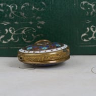 Antique Gilt Brass Champleve Enamel Locket Sultan Mahmud Khan Islamic - 7