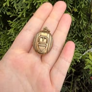 Antique Oval Locket Pendant Buckle Belt Rolled Gold Photo - 2
