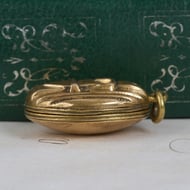 Antique Oval Locket Pendant Buckle Belt Rolled Gold Photo - 6