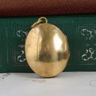 Antique Oval Locket Pendant Buckle Belt Rolled Gold Photo - 4