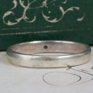 Vintage Kit Heath Sterling Silver Band Ring Clear Stone Set - 4