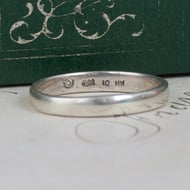 Vintage Kit Heath Sterling Silver Band Ring Clear Stone Set - 5