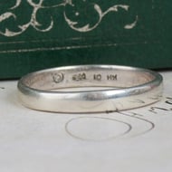 Vintage Kit Heath Sterling Silver Band Ring Clear Stone Set - 6