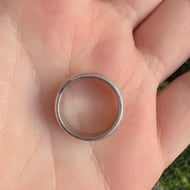 Chunky Sterling Silver Wide Band Etched  - 5