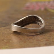 Sterling Silver Wavey Twist Stack Band Ring - 6