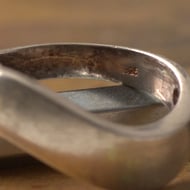 Sterling Silver Wavey Twist Stack Band Ring - 7