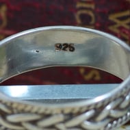 Sterling Silver Woven Stacking Band Mens Unisex Knot Celtic - 4