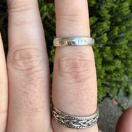 Vintage Sterling Silver Together Forever Stacking Band Ring Love - 6