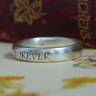Vintage Sterling Silver Together Forever Stacking Band Ring Love - 3