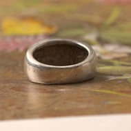Vintage Sterling Silver Mother of Pearl Chunky Bubble Ring Pink Blue - 8