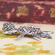 Sterling Silver Marcasite Sun Pendant Celestial Face Vintage Boho - 6