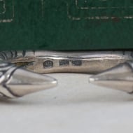 Sterling Silver Raven Head Ring Norse Viking Odin Band Twin Bird Spiral Eye 925 - 4