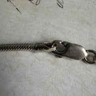 Vintage Sterling Silver Snake Chain Choker 16" - 7
