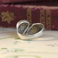 Vintage Sterling Silver Modernist Bone Ring Domed  - 10
