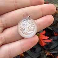 Glass Tree of Life Sterling Silver Pendant Charm - 3