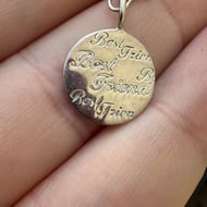 Sterling Silver Best Friend Charm Circular Pendant  - 4