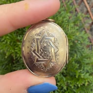 Antique Edwardian Locket 9ct Gold Front and Back Pendant - 6