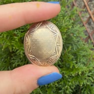 Antique Edwardian Locket 9ct Gold Front and Back Pendant - 7