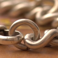 Antique Sterling Silver Curb Link Bracelet Charm Chunky Hallmarked Dog Clip 42g 1903 - 7