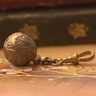 Antique Victorian Fob Orb Charm Rolled Gold Dog Clip Watch Chain  - 7