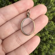 Antique Rolled Gold Glass Locket Double Sided - 3