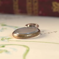 Antique Rolled Gold Glass Locket Double Sided - 7