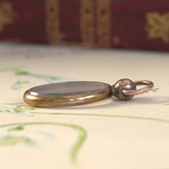 Antique Rolled Gold Glass Locket Double Sided - 9