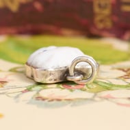 Vintage Sterling Silver Cat Pendant Charm Czech Glass Rhinestone Cute - 4