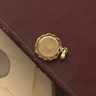 Vintage 12K Gold Filled Scrimshaw Sailing Ship Pendant Oval Clipper Maritime 1/20 - 3