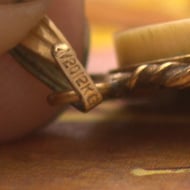 Vintage 12K Gold Filled Scrimshaw Sailing Ship Pendant Oval Clipper Maritime 1/20 - 7