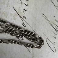 Vintage Sterling Silver Figaro Chain Necklace Long 30" - 6