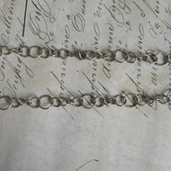 Vintage Sterling Silver Circular Link Fancy Chain Necklace Artisan 24" - 3