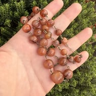 Antique Carnelian Agate Bead Necklace Graduated  - 4