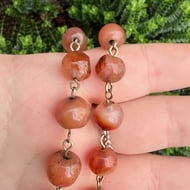 Antique Carnelian Agate Bead Necklace Graduated  - 13