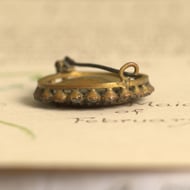 Antique Paste Tigers Eye Brooch Round Pin - 7