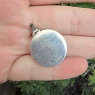 Vintage Sterling Silver George Tarratt Ltd Lily Floral Pendant Round - 3