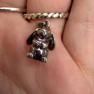 Sterling Silver Rabbit Pendant Charm Bunny Cute - 4