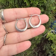 Sterling Silver Chunky U Shaped Hoops 925