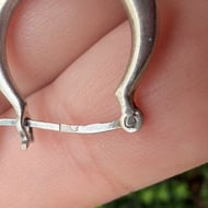 Sterling Silver Chunky U Shaped Hoops 925 - 2