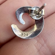 Sterling Silver Spiral Earrings 925 Modernist Minimalist  - 5