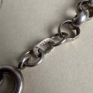 Vintage Sterling Silver Belcher Rolo Chain Long Necklace 32"  - 10