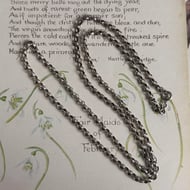 Vintage Sterling Silver Belcher Rolo Chain Long Necklace 32"  - 4